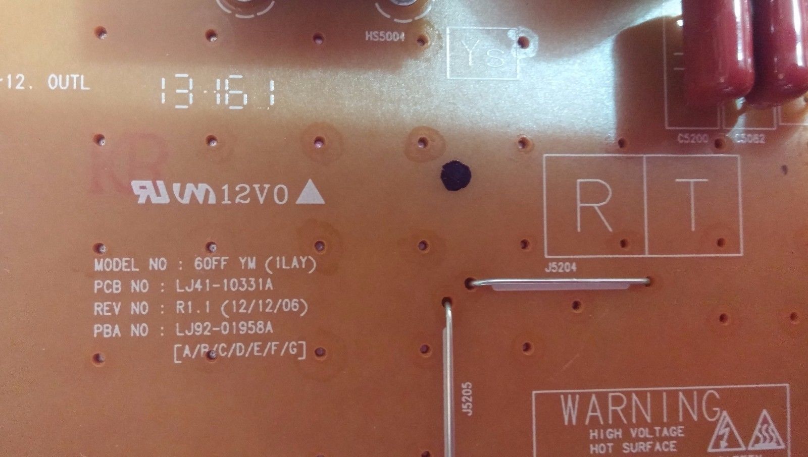 LJ41-10331A LJ92-01958A PN60F5300AF SAMSUNG Y-Hauptplatine